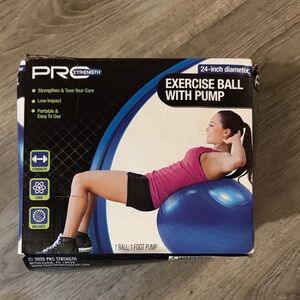 PR Strength Blue Exercise Ball with Pump